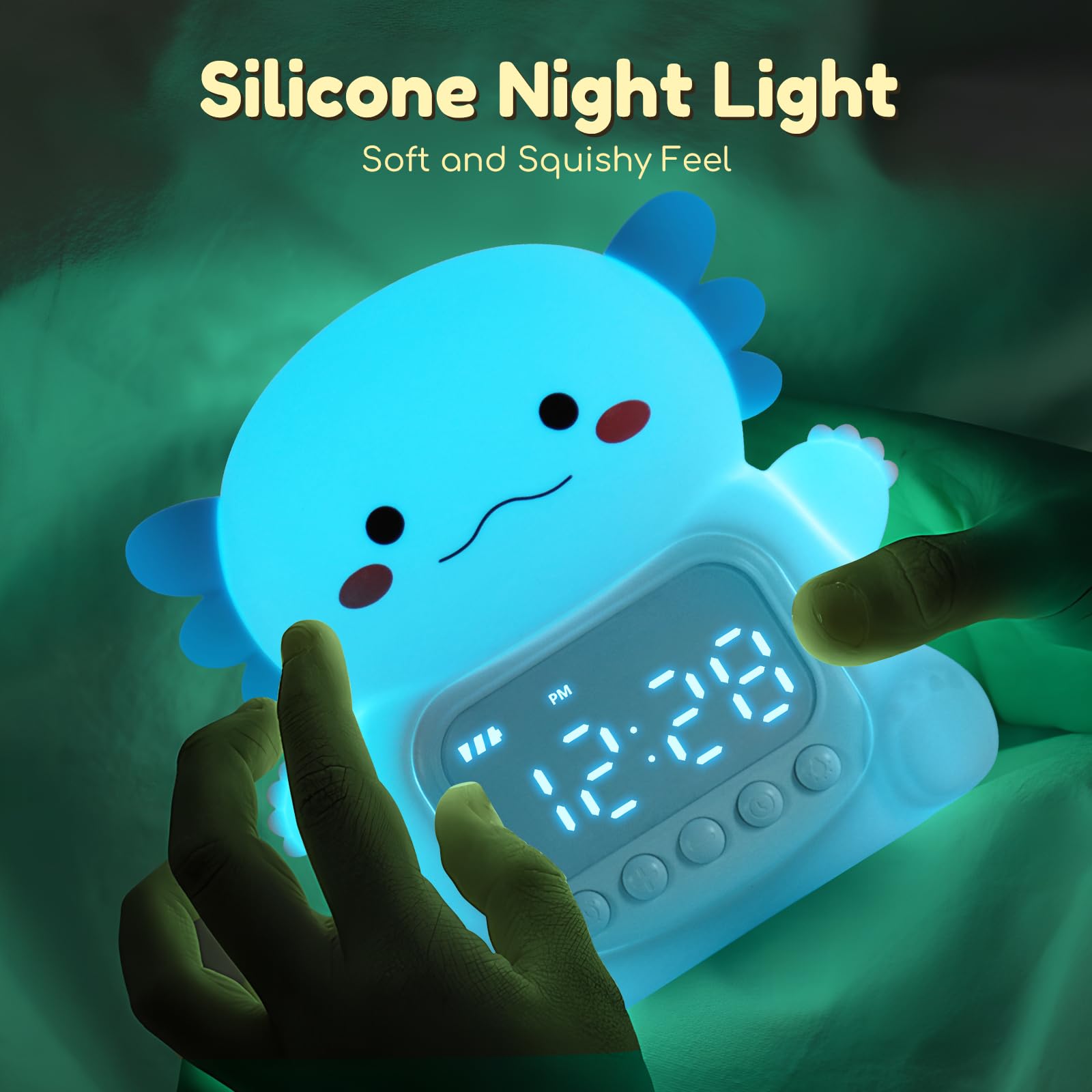 Amazon.co.jp: ウーパールーパー目覚まし時計 ナイトライト付き 子供用